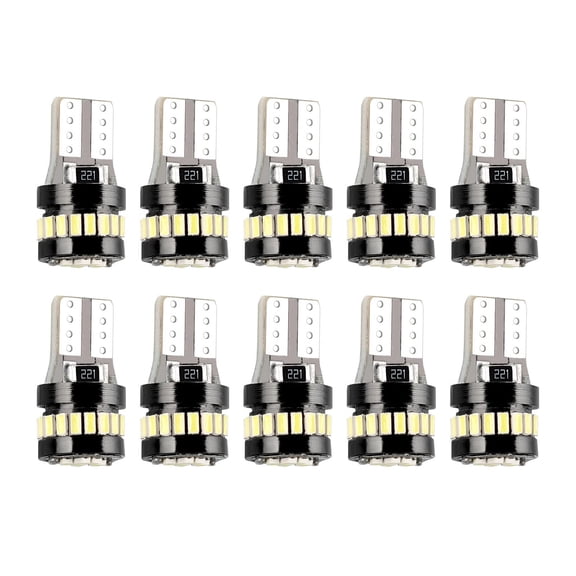 APPLAYERR 10-Pack T10 LED Bulbs for Car Use White 6000k Sidelight Interior License Backup Extended Lifespan