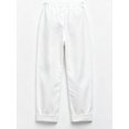 thumbnail image 3 of Womens Casual Linen Capri Cargo Pants Loose elastic Waist ankle Cropped Trouser with Pockets and Button, 3 of 5