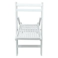 thumbnail image 3 of Foldable Chairs Set of 4, Patio Folding Chair with Solid Wood Frame, Outdoor Chair Set with Slat Seat and Backrest, Portable Dining Chair for Garden, Kitchen, Backyard, White, 3 of 9