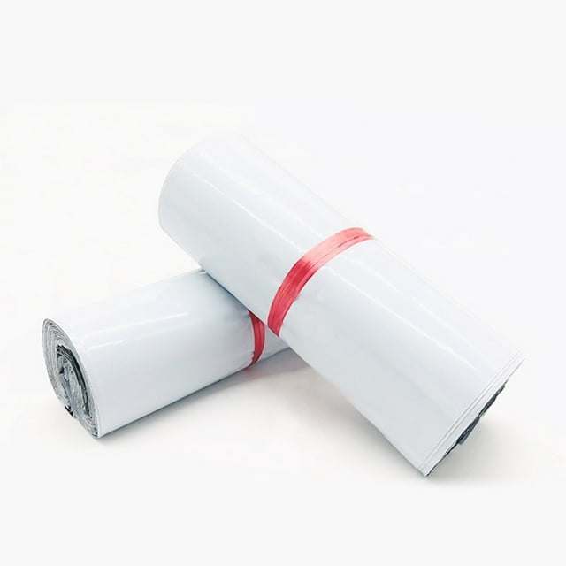 100 bolsas de comercio electrónico de plástico PE impermeables, resistentes al desgarro, de color gris, de grosor normal