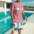 thumbnail image 5 of Mangas de Mano para Hombres, Impresión Hawaiana Suelta Casual, Pantalones Cortos Deportivos de Cintura Elástica Y Set de Blusa, 5 of 5