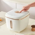 thumbnail image 5 of Btomtd 16.5 Lb Rice Dispenser Large Grain Container Storage With Lid Measuring Cylinder Water Content Proof Household Cereal Dispenser Bucket For Kitchen Soybean Corn, 5 of 7