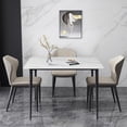 thumbnail image 2 of Mesa de comedor Rectangular, mueble con textura Natural, marco de Metal superior de piedra sinterizada para comedor, 2 of 4
