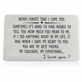 thumbnail image 6 of Hxoliqit valentines day,Greeting cards,Festival gift,Wallet Insert Card Gifts For Men Husband From Wife Girlfriend Boyfriend Birthday Gifts Metal Mini Love Note Valentine Wedding Gifts For Groom, 6 of 8