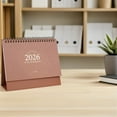 thumbnail image 4 of OUNONA Khaki 2026 Standing Flip Desk Calendar for Office Daily Scheduling, 4 of 6