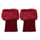 thumbnail image 2 of HongQid Womens Fuzzy Leg Warmers Knit Ankle Socks Winter Warm Ruffle Leg Sleeves Warmer Thick Boot Socks, 2 of 3