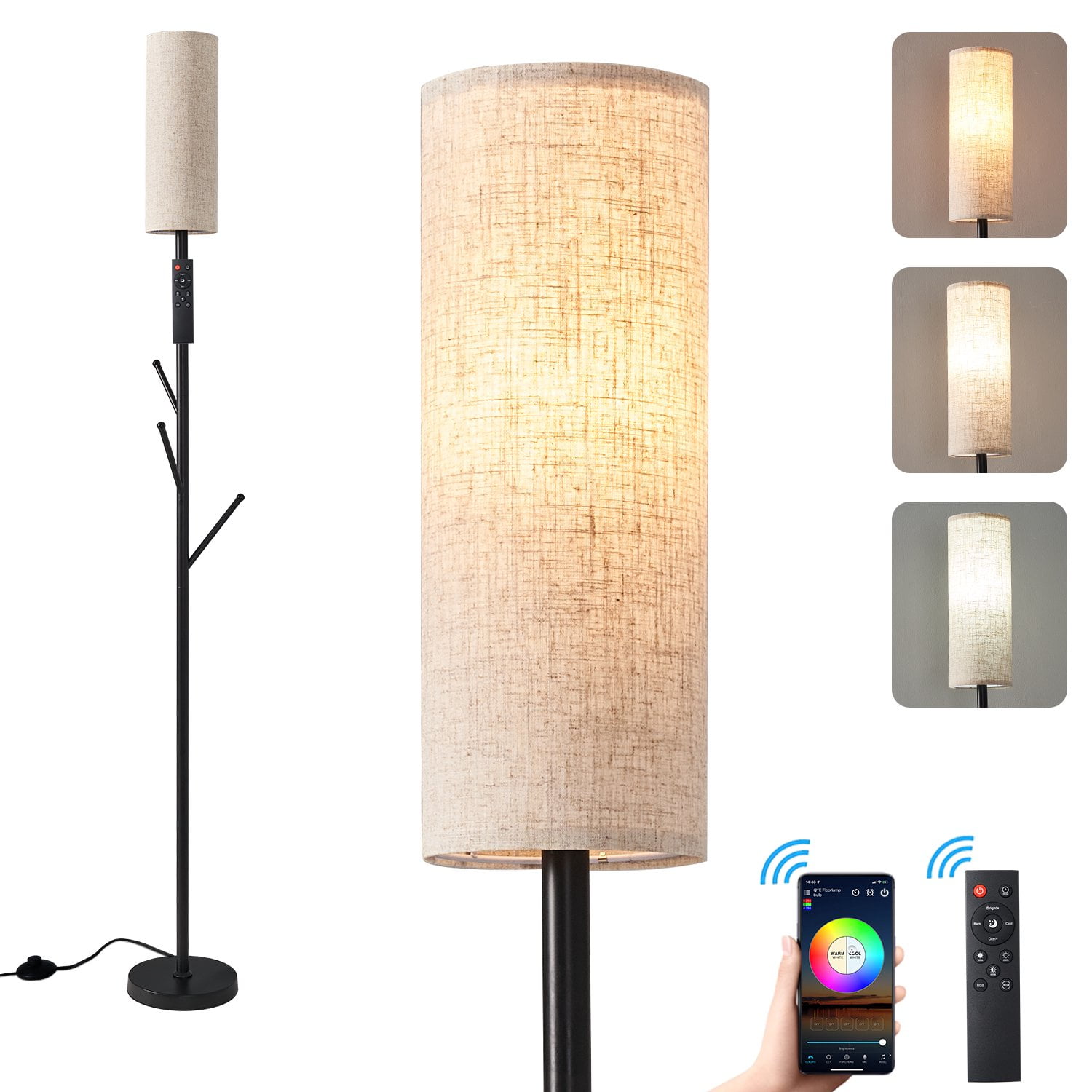 Floor Lamp for Living Room, LED Floor Lamp with Remote Control and
