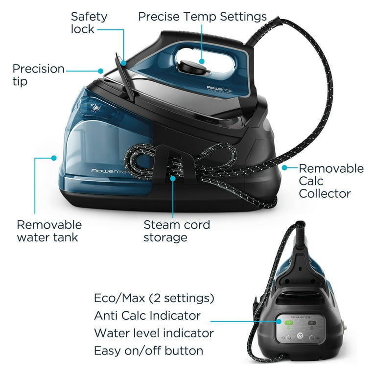 Rowenta Silence Steam PRO Iron, 2800 W, 1.3 Litre, Black and Grey :  : Home & Kitchen