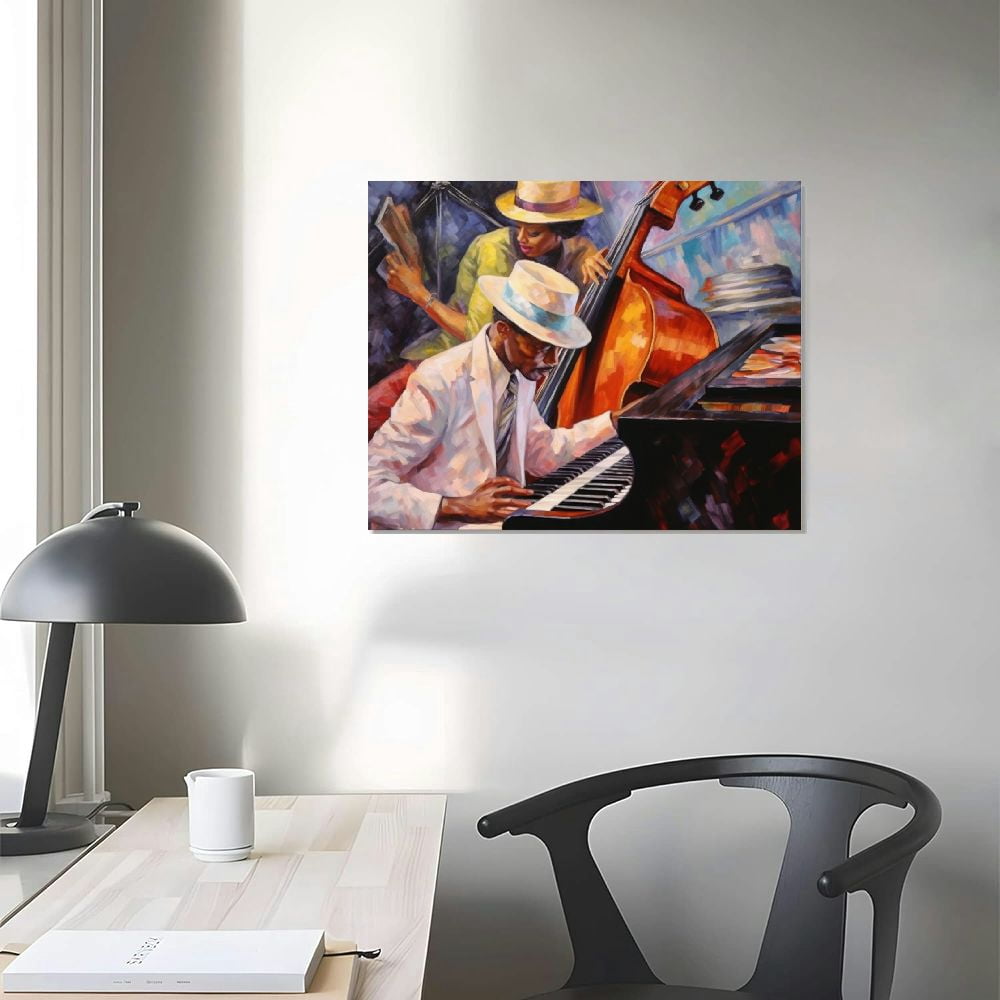 ONETECH Canvas Wall Art Abstract - Orange Painting - Large Artwork Print for Living Room