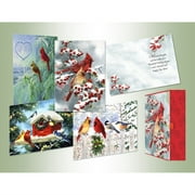 Performing Arts Boxed Christmas Card Assortment, Set of 20 cards/20 envelopes, 5 each of 4 designs in a reusable decorated keepsake box (87103-20)