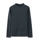 thumbnail image 2 of pstuiky Camisas suaves de manga larga para hombre, Suéter de punto cálido de color sólido de moda informal para hombre, manga larga, top redondo Tops de talla grande para hombre s, 2 of 6