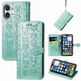 thumbnail image 1 of Funda Cartera FOXDOCK para iPhone 17 , Flip PU con Relieve de Gatos y Perros, Tarjetero y Soporte, 1 of 6