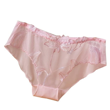 

AnuirheiH Women Cutut Lace Underwear Briefs Panties Sexy Hollow Out Lingerie Underpants Clearance