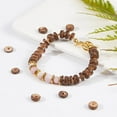 thumbnail image 2 of 428 pieces Coconut Shell Beads 8mm Natural Coconut Shell Rondelle Beads Summer Beach Theme Flat Round Coconut Beads Strands for Bracelet Necklace Jewelry Making DIY Craft Summer Decoration, 2 of 9