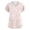 Beige-B#110526NN, variant on Scrub Tops Women Stretchy Cartoon Animal Print Scrub Shirt V Neck Short Sleeve S-5XL Plus Size Nurse Uniforms with Pocket