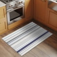 thumbnail image 2 of 2x3 Ft Entryway Area Rug, Gray Stripe Kitchen Rug Runner Washable Floor Mat, Modern Abstract Art Navy Blue Striped Rustic Non Slip Indoor Door Mat Throw Carpet for Bathroom Living Room Bedroom, 2 of 8