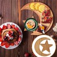 thumbnail image 3 of Paokuoon Wooden Tray Set Wooden Tray Set Moon And Star Shape Wooden Serving Tray Set Easy to Clean Food Pallet for Home Kitchen Moon And Star Trays 1 Set, 3 of 6
