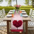 thumbnail image 4 of Table Runners 90 Inches Long Dress Scarves, Valentine's Day Farmhouse Coffee/Dining/Kitchen Table Runner for Living Room, Red Heart Love Trees Romance Spring 13x90 Inch, 4 of 9