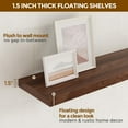 thumbnail image 6 of 24 Inch Floating Shelves for Wall, 9.3 Deep Wall Shelves for Home Decor & Storage, 24x9.3x1.5 Large Wooden Shelf with Heavy-Duty Bracket, Deep Shelf for Kitchen, Living Room, Walnut Color, 6 of 14