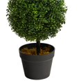 thumbnail image 3 of Indoor/Outdoor 36" Boxwood Triple Ball Topiary Artificial Tree in Green/Black, 3 of 6