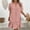 Pink, variant on BUIGTTKLOP Women Button down Dress Short Sleeve Tunic Dress Ruffle Hem Casual Loose Summer Dress