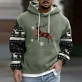 thumbnail image 5 of CONZONE Christmas Men's Hoodies Xmas Deer Hoodie for Men Graphic Long Sleeve Pullover Hooded Sweatshirt Soft Fall Winter Sweatshirts With Pocket, 5 of 5