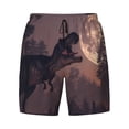 thumbnail image 4 of Lsque Mens Swim Trunks Dinosaur Moonlit Forest Pattern - Bathing Suit Compression Liner - Beach Swim Shorts Swimwear - (S-3XL) - Stretch Quick Dry -Medium, 4 of 9