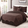 thumbnail image 2 of Home Soft Things 4 Piece Diamond Square Bedspread Quilts Set - Chestnut - Queen (90" x 90"), 2 of 5