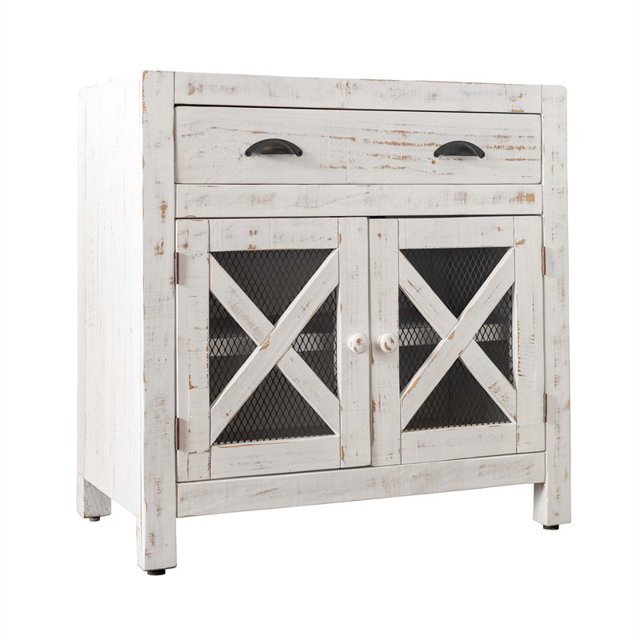 Picket House Furnishings Rylan Poitrine d'Accent 2 Portes en Blanc