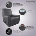 thumbnail image 3 of Easy-Going PU Leather Recliner slipcovers 4 Pieces Stretch Sofa Covers, Gray, 3 of 6