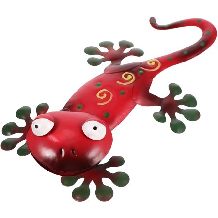 

Iron Wall Craft Home Creative 3d Wall Pendant Colored Gecko Shape Ornament