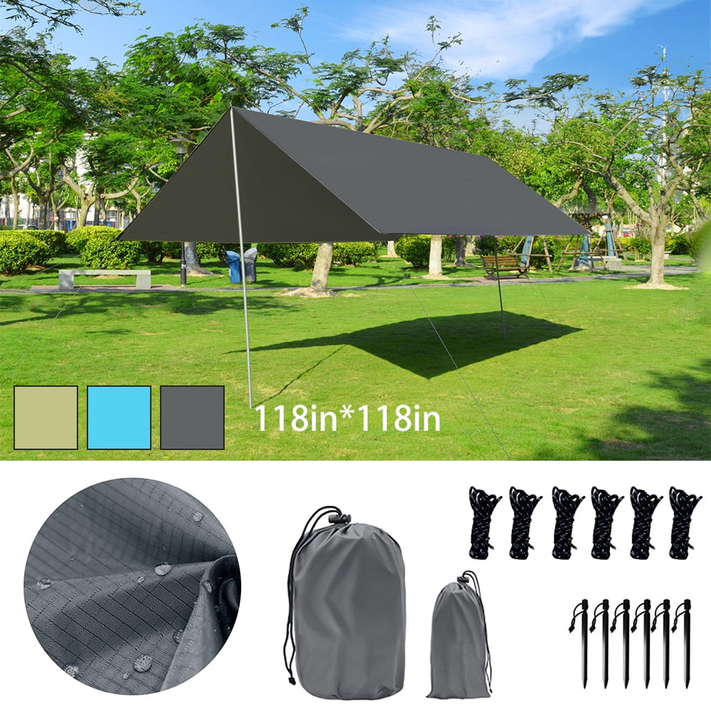 Hammock Tarp, 10x10ft Camping Hammock Tent Rain Tarp for Camping Hammock Camping Gear Must