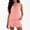 Pink, variant on Yuanlook Women's 2 Piece Ruffle Outfit Set Pajamas, Sleeveless V Neck Tie Front Blouse and Ruffle Hem Casual Shorts Size S-XXL