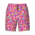 thumbnail image 4 of Lsque Mens Swim Trunks Colorful Donuts 1 Pattern - Bathing Suit Compression Liner - Beach Swim Shorts Swimwear - (S-3XL) - Stretch Quick Dry -XX-Large, 4 of 9