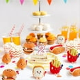 thumbnail image 4 of Juguete de Peluche de Comida Simulación de Hamburguesa Peluches de Comida de Peluche de Comida para Fiesta Temática de Comida Regalos de Cumpleaños Mochila, 4 of 5