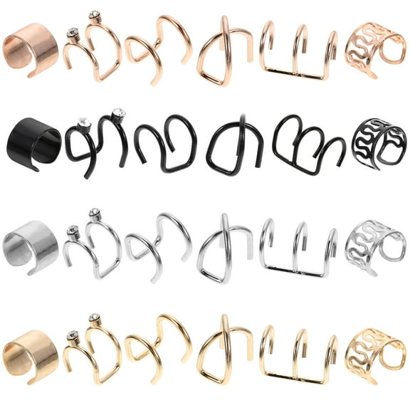 Niceauty 48Pcs Assorted Color Hair Braid Cuffs Multipurpose Braiding Accessories for Stylish Hair