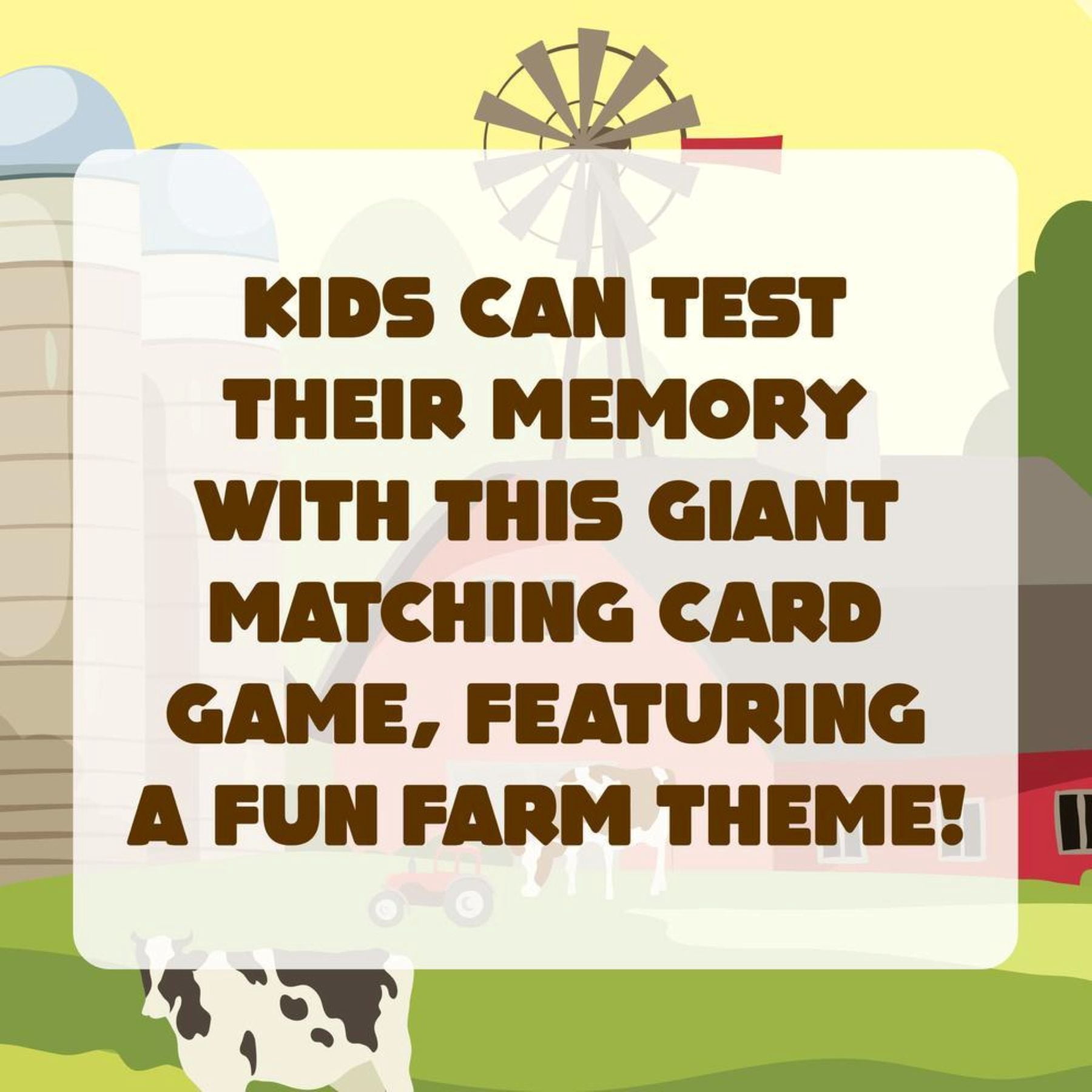 Farm Animals Giant Matching Game, Children Ages 3 and Up by PlayMonster