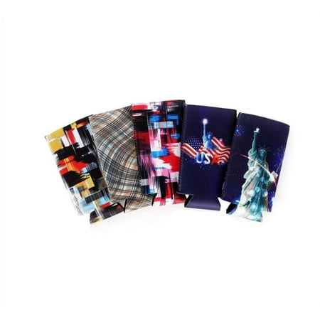 

Gyedtr 12Oz Cans Cold Drink Beverage Insulation Nottle Cover Ultra-Thin Foldable