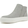 thumbnail image 2 of Soda Flat Women Chelsea Shoes Side Zipper Canvas Suede Casual High Top Hidden Platform Sneakers White Sole Flatform Cushion Foam booties ROUTE-G Gray IMSU 9, 2 of 5