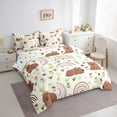 thumbnail image 3 of Castle Fairy Cute Animal Capybara Bedding Comforter Set 7pcs for Teens Boys Girls,Kawaii Rainbow Queen Bedding Sets Super Cozy,Chic Floral Flowers Queen Sheet Sets,Microfiber Bedroom Decor, 3 of 8