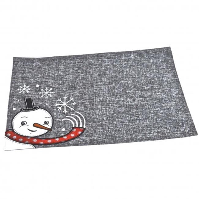 Christmas Burlap Table Placemat Snowman