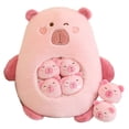 thumbnail image 1 of lionlar Capybara Toy Cartoon Collectible Cute Capybara Stuffed Animal for Kids Pink, 1 of 9