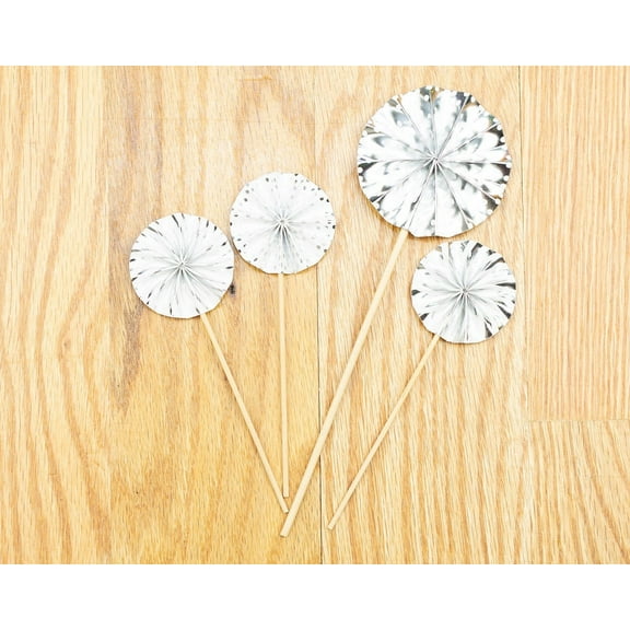 Set of 4 pinwheel cake topper Blush Cake Topper mini Fan 1 2 3 4 5 6 7 8 9 10 21 35 Birthday Cake Topper Girl Woman for her Birthday Party