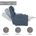 thumbnail image 3 of Recliner Chair, Single Reclining Sofa, Fabric Upholstered Lazy Sofa Home Theater Seating Indoor Lounge Furnitur, Blue, 3 of 7