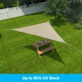 thumbnail image 2 of Coolaroo Ready to Hang Shade Sail Triangle 85% UV, 11'10"; Pebble, 2 of 7