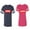 Men Navy / Women Pink, variant on King Queen Hip Hop Matching Couple Cotton Jerseys (Men Navy / Women Purple) (Men S / Women L)