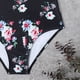 thumbnail image 2 of Traje de baño para mujer Conjunto de bikini con cuello en V y bloque de color para niña femenina (S Black Flora) FLhrweasw Para estrenar, 2 of 8