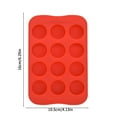 thumbnail image 3 of 2PC Silicone Ice Cube Trays - BPA-Free, Dishwasher Safe & Easy Release for Cocktails, Baby Food & Parties, Stackable Design, 24 Cubes Red, 3 of 8
