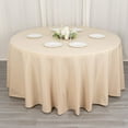thumbnail image 6 of BalsaCircle 120" Beige Round Premium Polyester Tablecloth Wedding Table Linens, 6 of 8