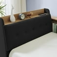 thumbnail image 6 of Daybed with Pop Up Trundle and LED Light, Twin Corner Bed Frame with Wireless Charging and Storage Headboard, Velvet Sofa Day Bed for Living Room, Black, 6 of 7